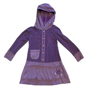 Naartjie Kids Purple Hooded Dress size 7